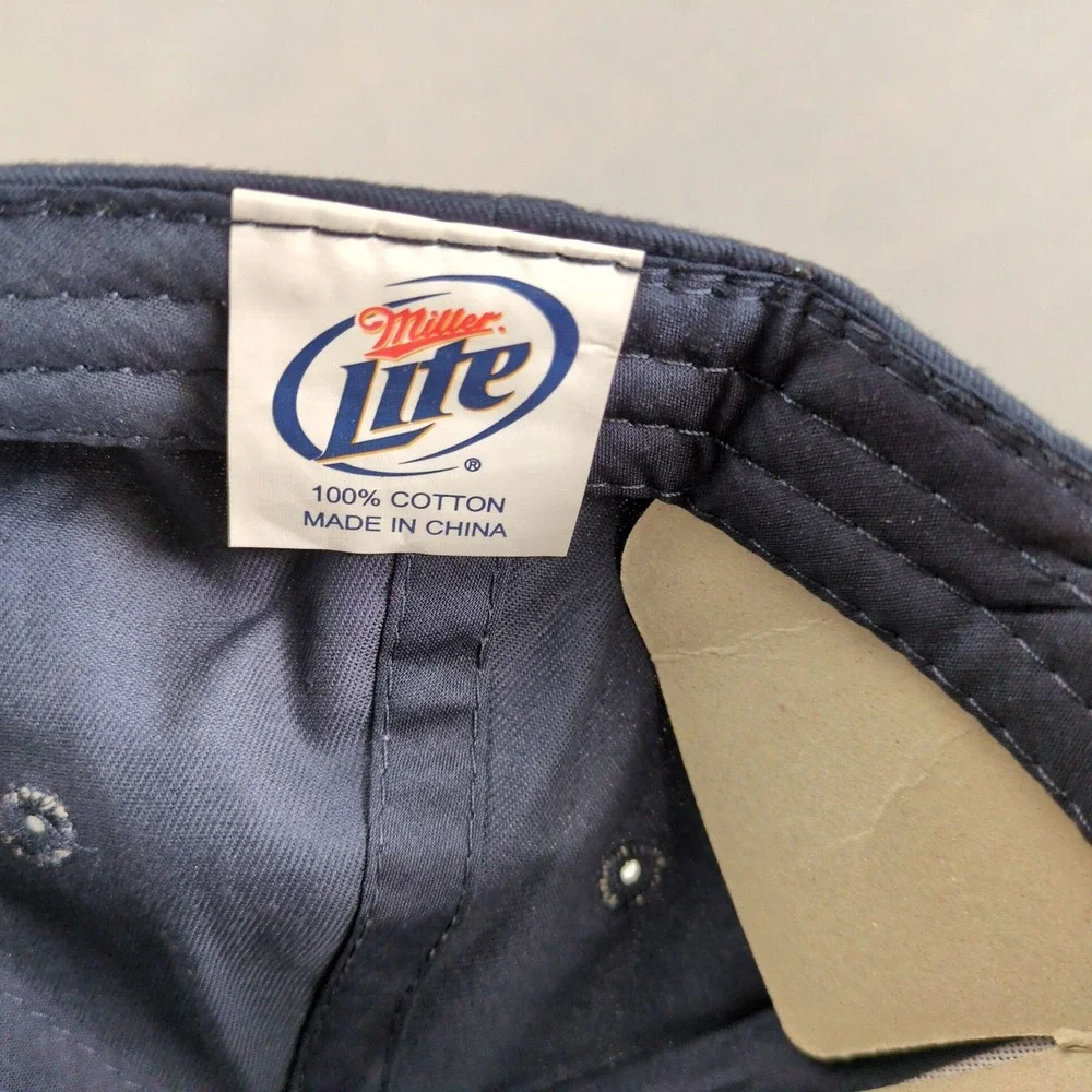 Miller Lite Baseball Cap Hat Navy Blue Embroidered Beer Logo Acme‎ Adjustable